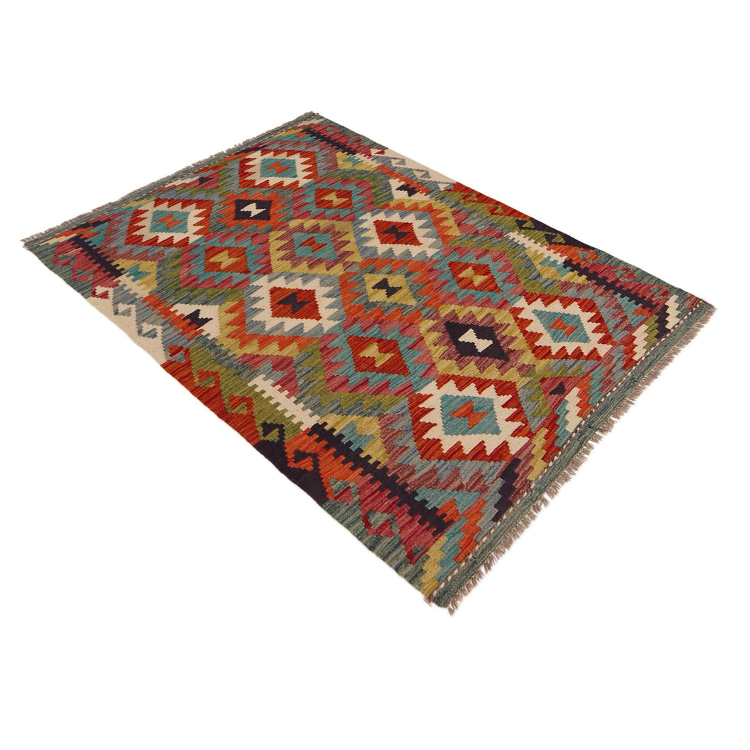 Handmade Vegetable Kilim 3' 3" x 4' 9" - No. AL72046