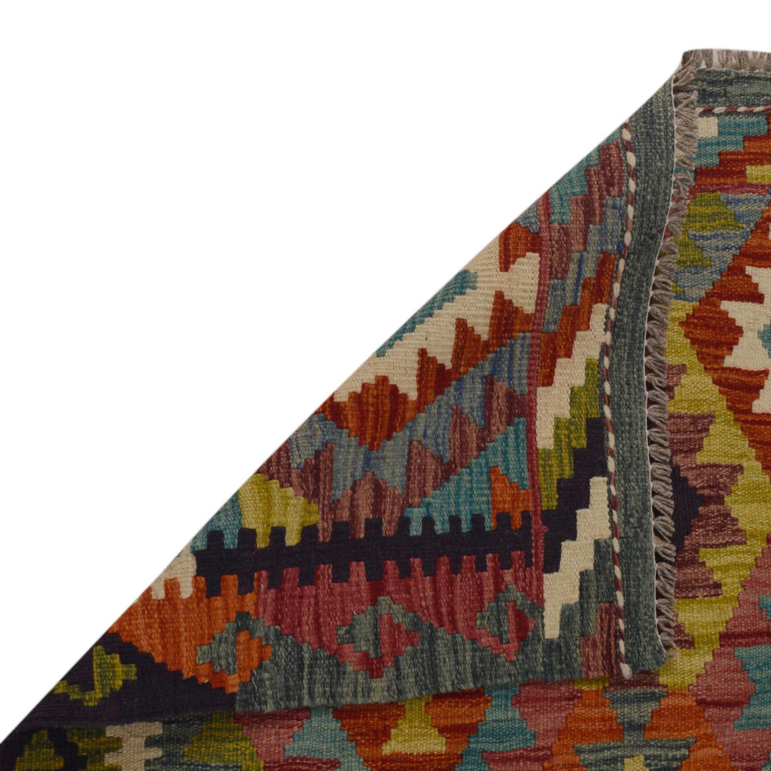 Handmade Vegetable Kilim 3' 3" x 4' 9" - No. AL72046