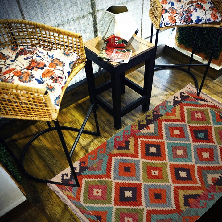 Handmade Vegetable Kelim 3' 2" x 4' 9" - No. AL32161