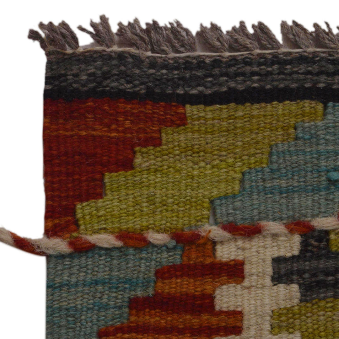 Handmade Afghan Vegetable Kilim 3' 4" x 5' 0" - No. AL27906