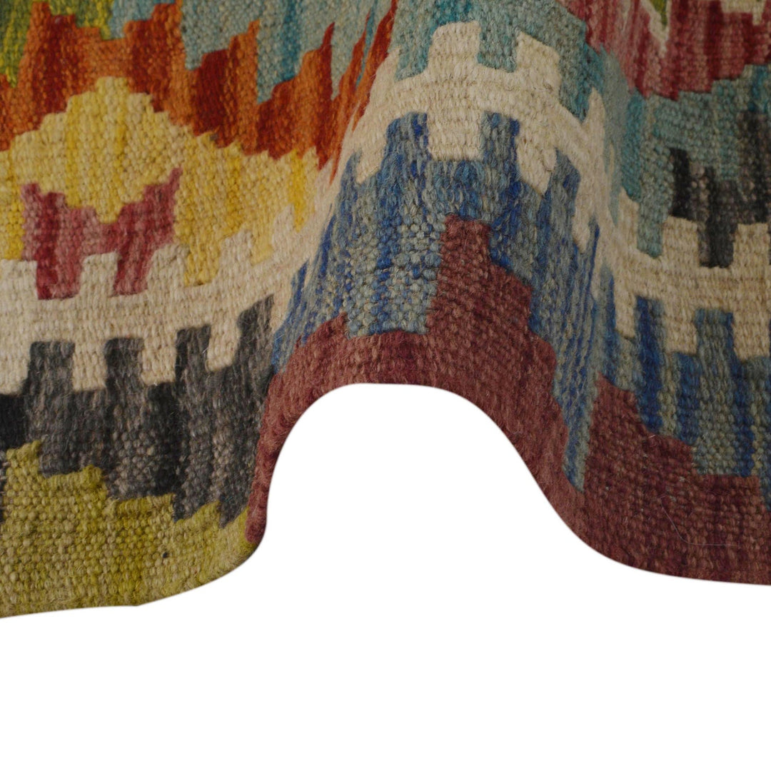 Handmade Afghan Vegetable Kilim 3' 4" x 5' 0" - No. AL27906