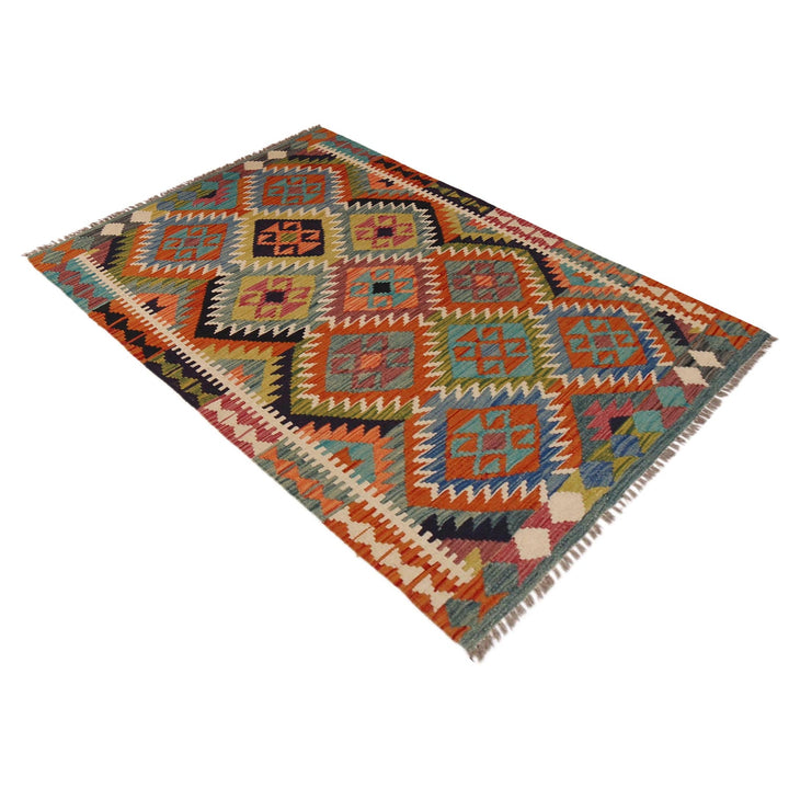 Handmade Vegetable Kilim 3' 3" x 5' 1" - No. AL65664