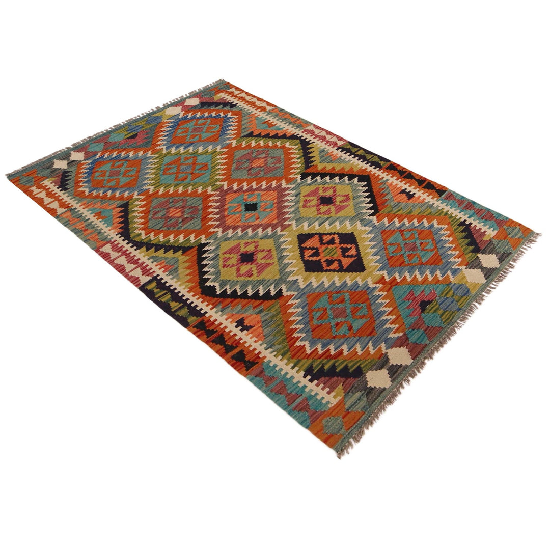 Handmade Vegetable Kilim 3' 3" x 5' 1" - No. AL65664