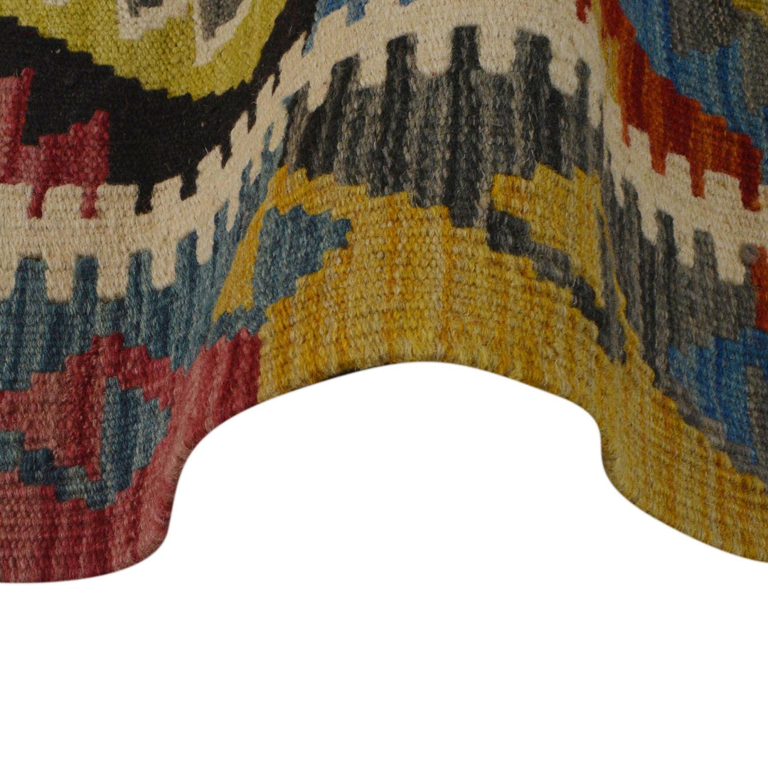 Hand Knotted Afghan Style Kilim 3' 4" x 4' 11" - No. AL99339