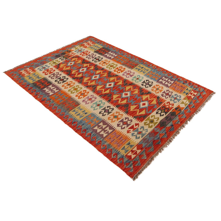 Hand Knotted Flatweave Kilim 3' 6" x 5' 6" - No. AL98717