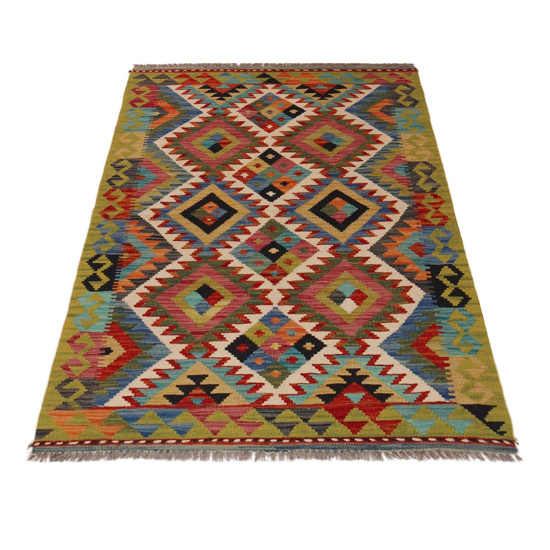 Hand Made Afghan Kilim 3' 3" x 4' 11" - No. AL46900