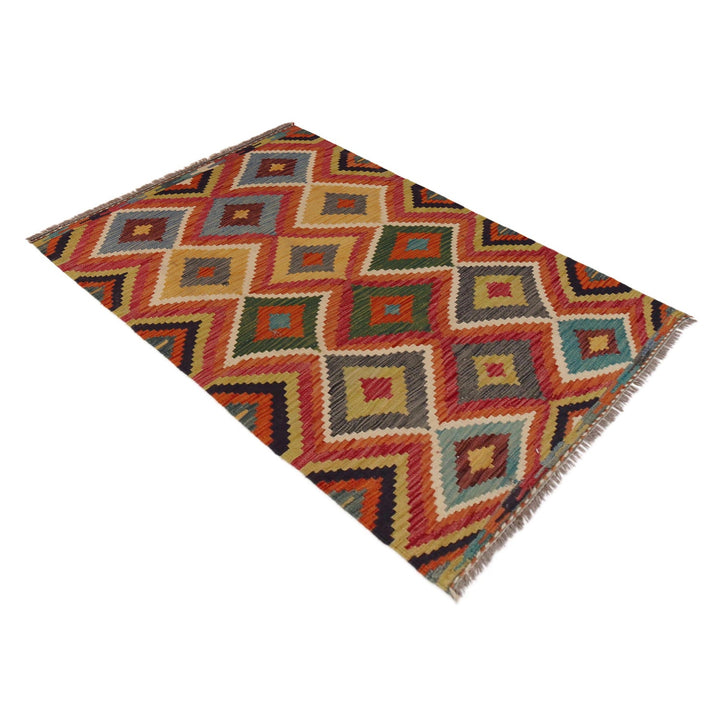 Handmade Vegetable Kilim 3' 1" x 5' 0" - No. AL44637