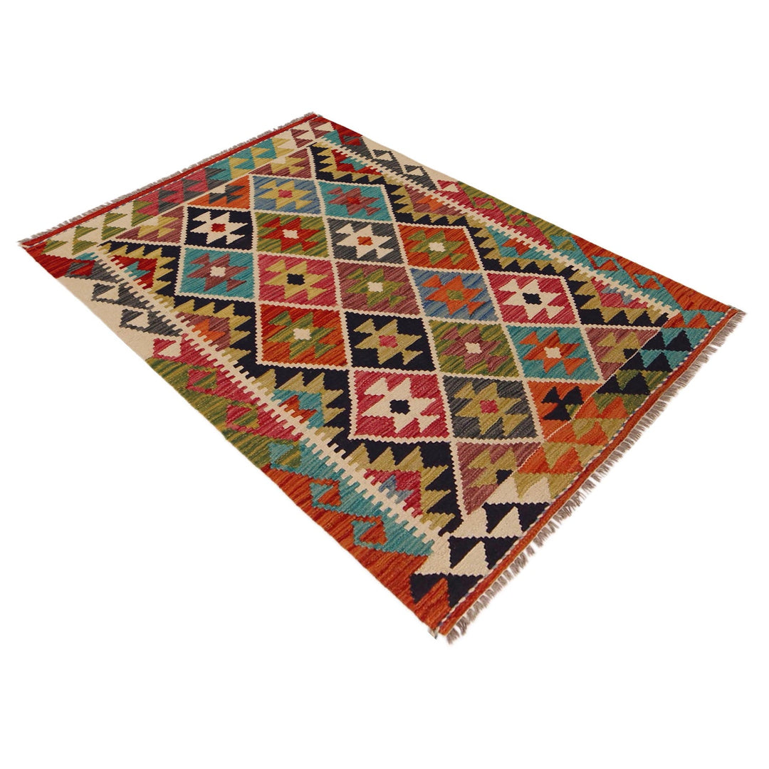Small Size Chobi Kilim 3' 3" x 4' 10" - No. AL58615