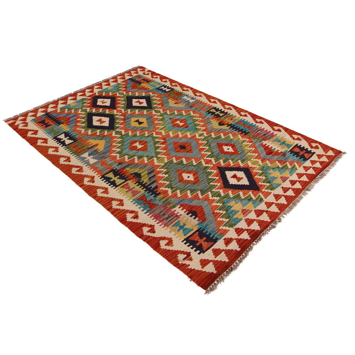 Hand Knotted Flatweave Kilim 3' 4" x 4' 11" - No. AL49684