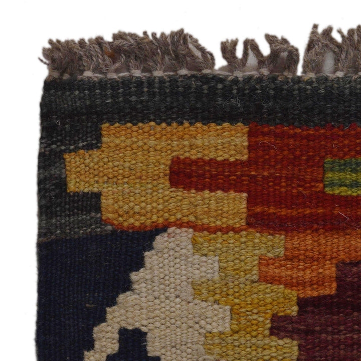 Multi Color ful Flat-Weave Wool Kilim 3' 3" x 5' 0" - No. AL12835