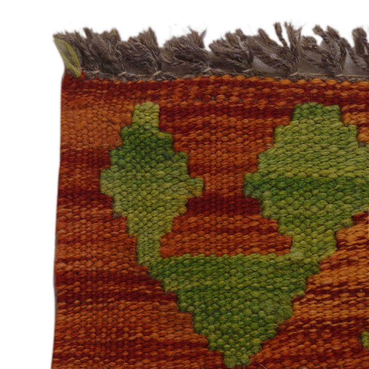 Hand Woven Wool Kelim 3' 4" x 4' 9" - No. AL16754