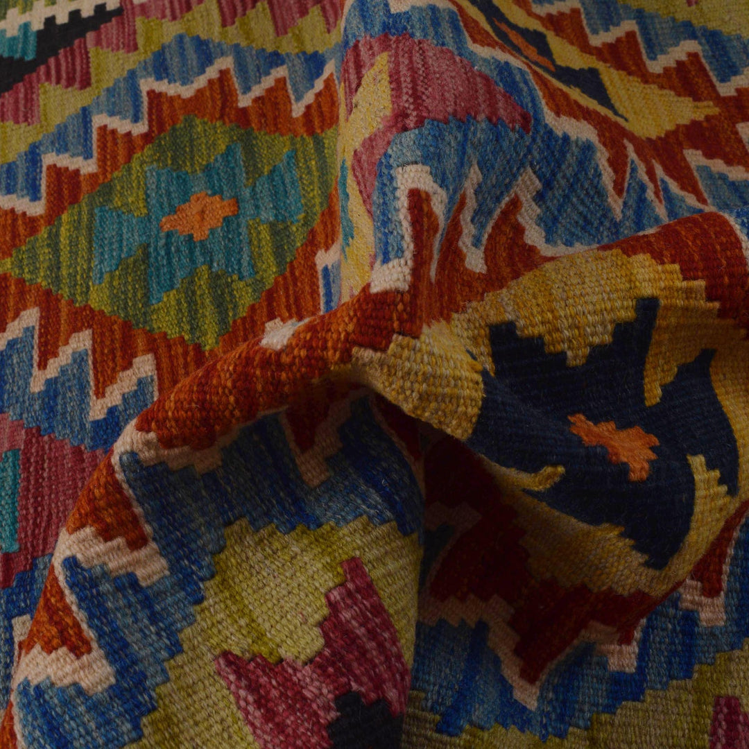 Handmade Turkish Design Wool Kilim 3' 3" x 4' 8" - No. AL31420