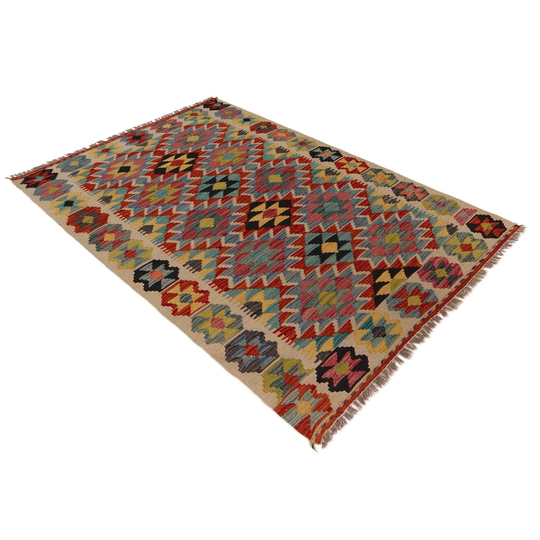 Small Size Chobi Kilim 3' 3" x 4' 10" - No. AL15362