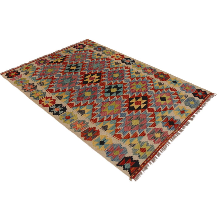 Small Size Chobi Kilim 3' 3" x 4' 10" - No. AL15362