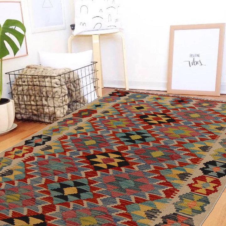 Small Size Chobi Kilim 3' 3" x 4' 10" - No. AL15362