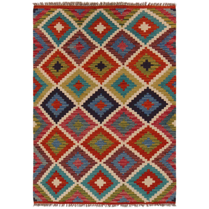 Hand Knotted Flatweave Kilim 3' 5" x 4' 9" - No. AL24753