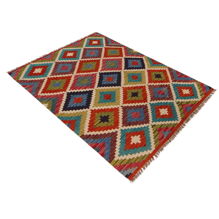 Hand Knotted Flatweave Kilim 3' 5" x 4' 9" - No. AL24753