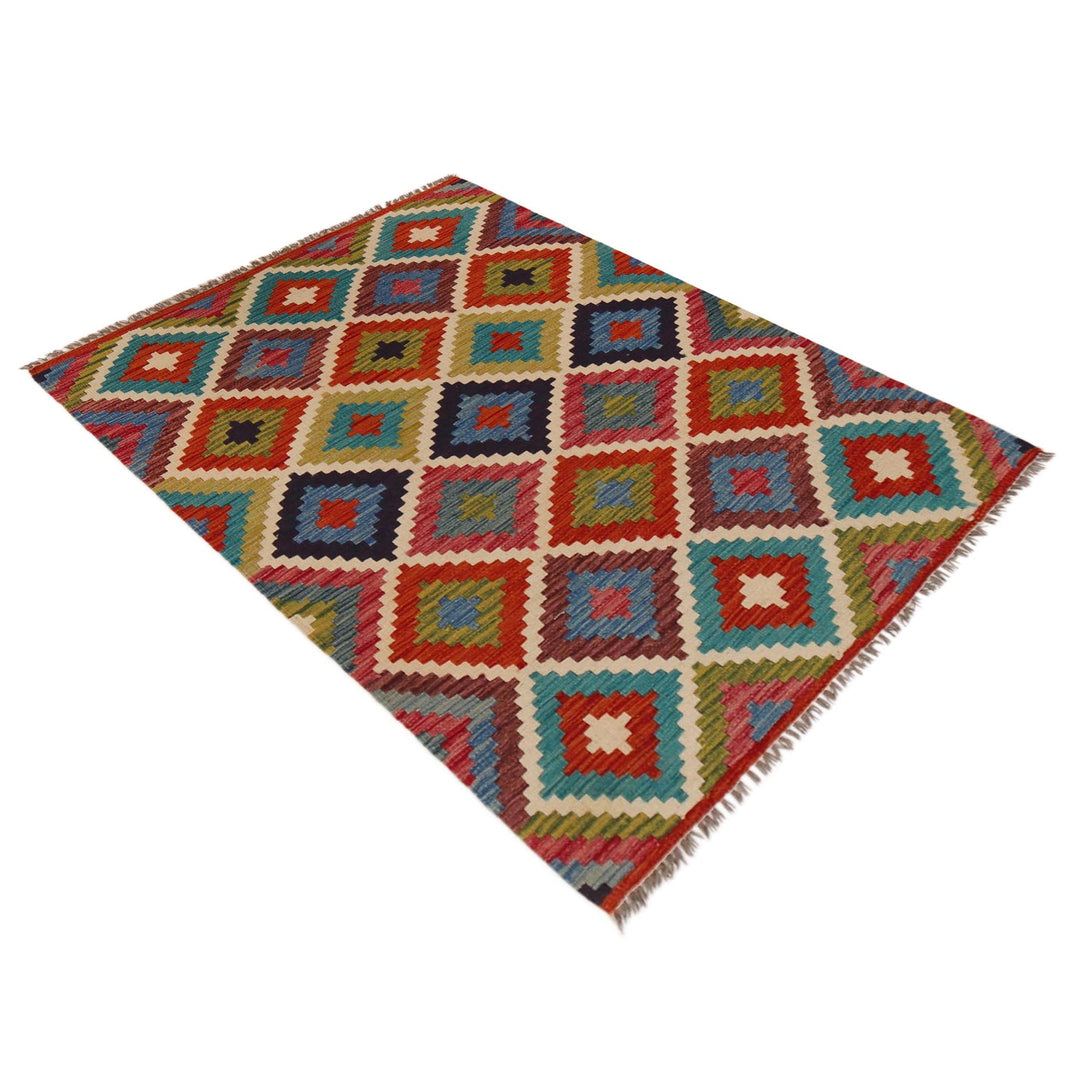 Hand Knotted Flatweave Kilim 3' 5" x 4' 9" - No. AL24753