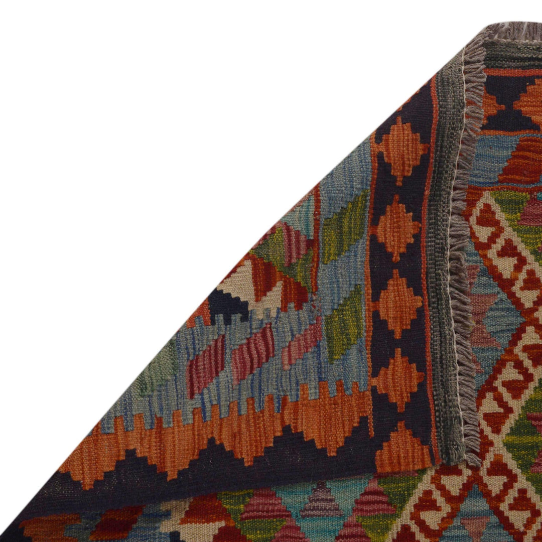 Handmade Afghan Vegetable Kilim 3' 3" x 4' 10" - No. AL83470