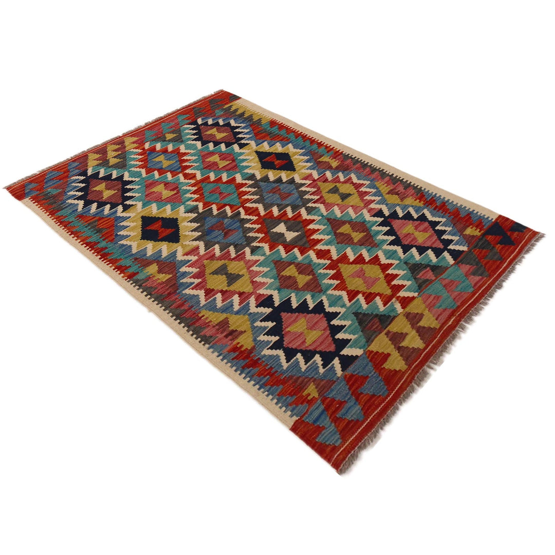 Hand Made Afghan Kilim 3' 2" x 5' 1" - No. AL12330