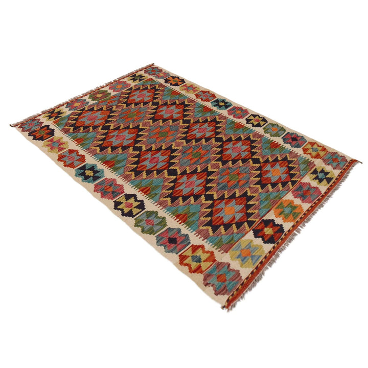 Handmade Vegetable Kelim 3' 3" x 4' 11" - No. AL70964