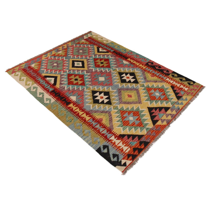 Handmade Turkish Design Wool Kilim 3' 5" x 5' 1" - No. AL43315