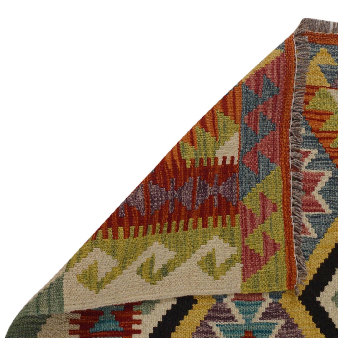Handmade Turkish Design Wool Kilim 3' 5" x 5' 1" - No. AL43315