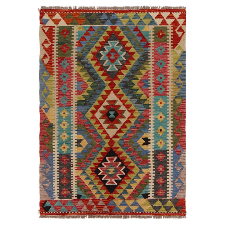 Hand Knotted Flatweave Kilim 3' 5" x 4' 11" - No. AL23419