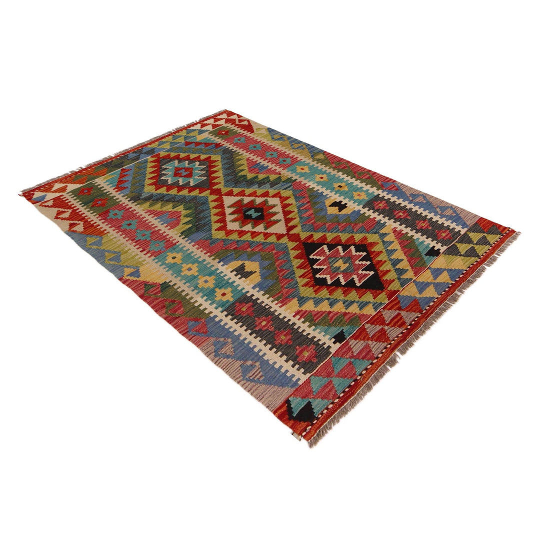 Hand Knotted Flatweave Kilim 3' 5" x 4' 11" - No. AL23419