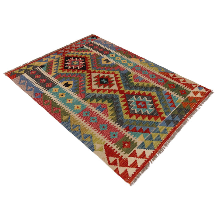 Hand Knotted Flatweave Kilim 3' 5" x 4' 11" - No. AL23419