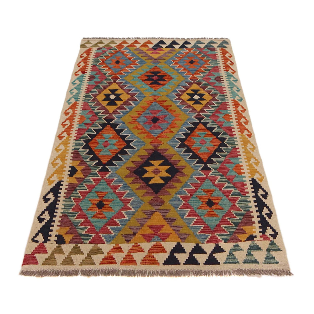 Handmade Afghan Vegetable Kilim 3' 3" x 5' 4" - No. AL79352