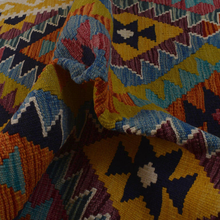 Handmade Afghan Vegetable Kilim 3' 3" x 5' 4" - No. AL79352