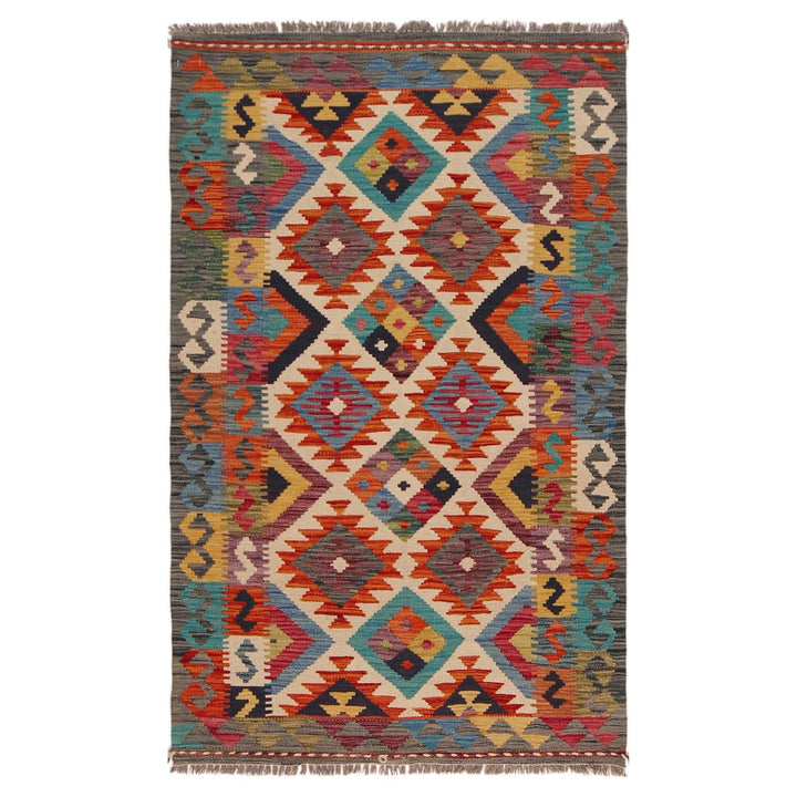 Hand Made Afghan Kilim 3' 3" x 5' 2" - No. AL71831
