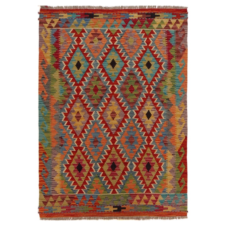 Handmade Vegetable Kilim 3' 6" x 4' 11" - No. AL18757