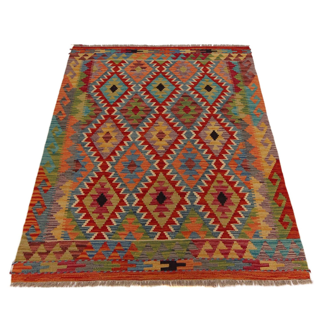 Handmade Vegetable Kilim 3' 6" x 4' 11" - No. AL18757