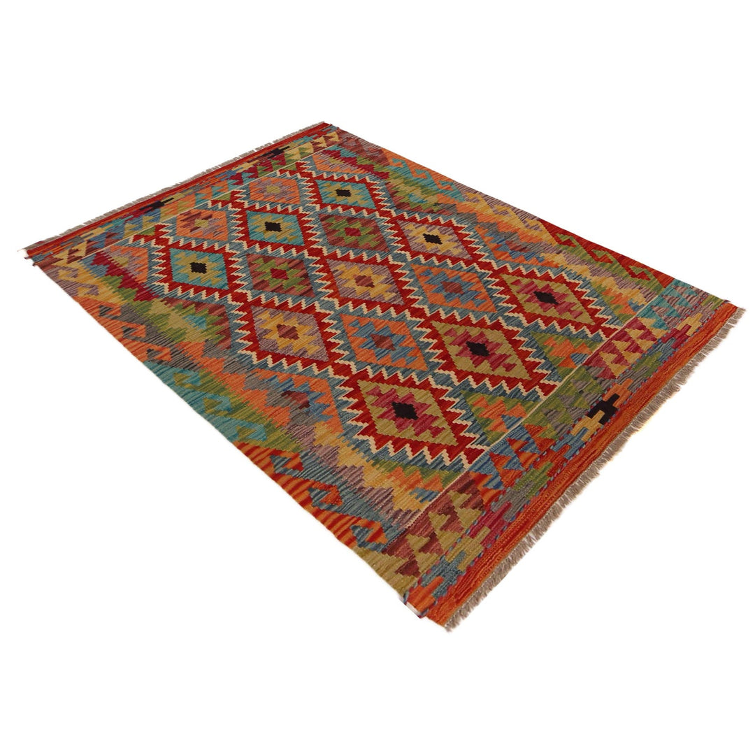 Handmade Vegetable Kilim 3' 6" x 4' 11" - No. AL18757