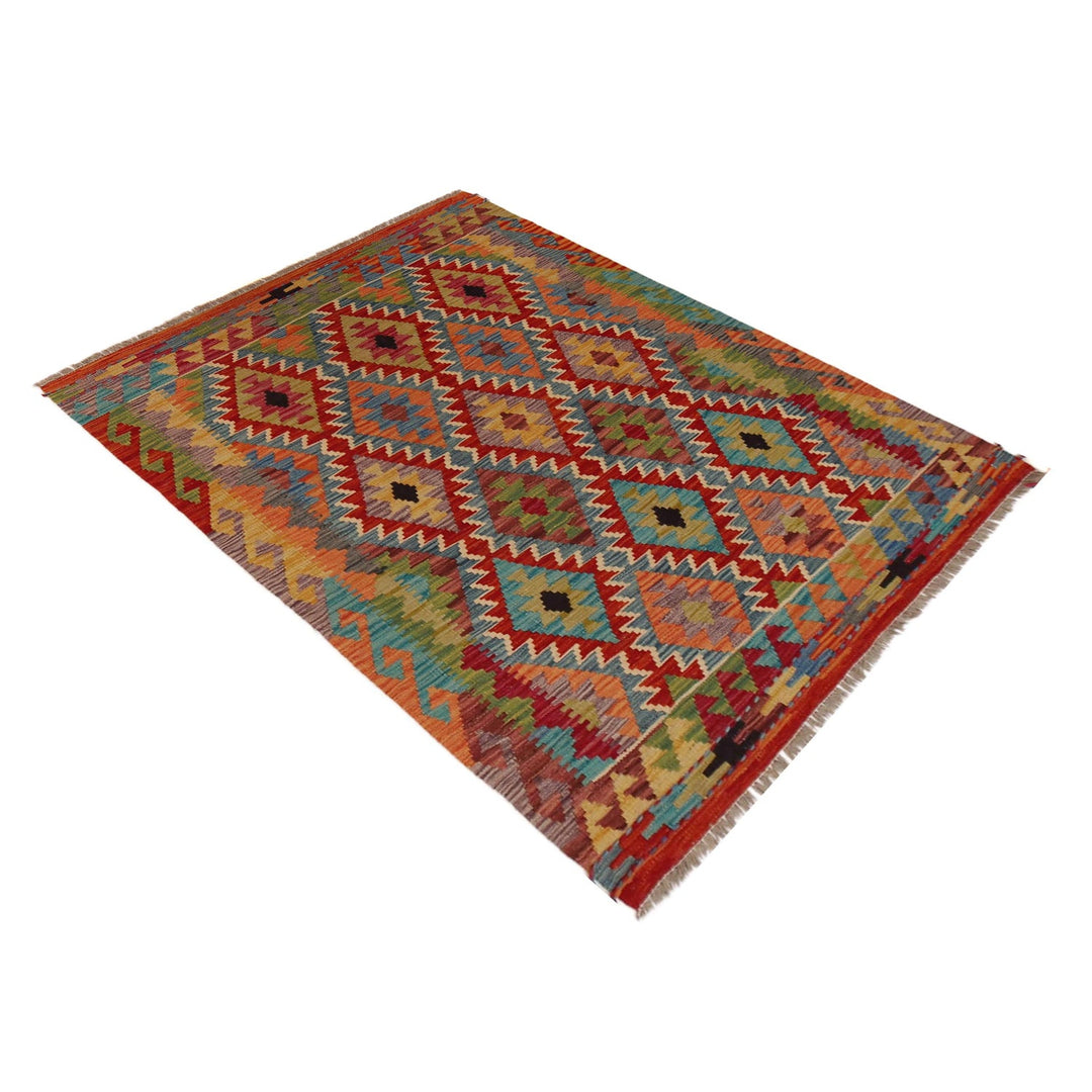 Handmade Vegetable Kilim 3' 6" x 4' 11" - No. AL18757