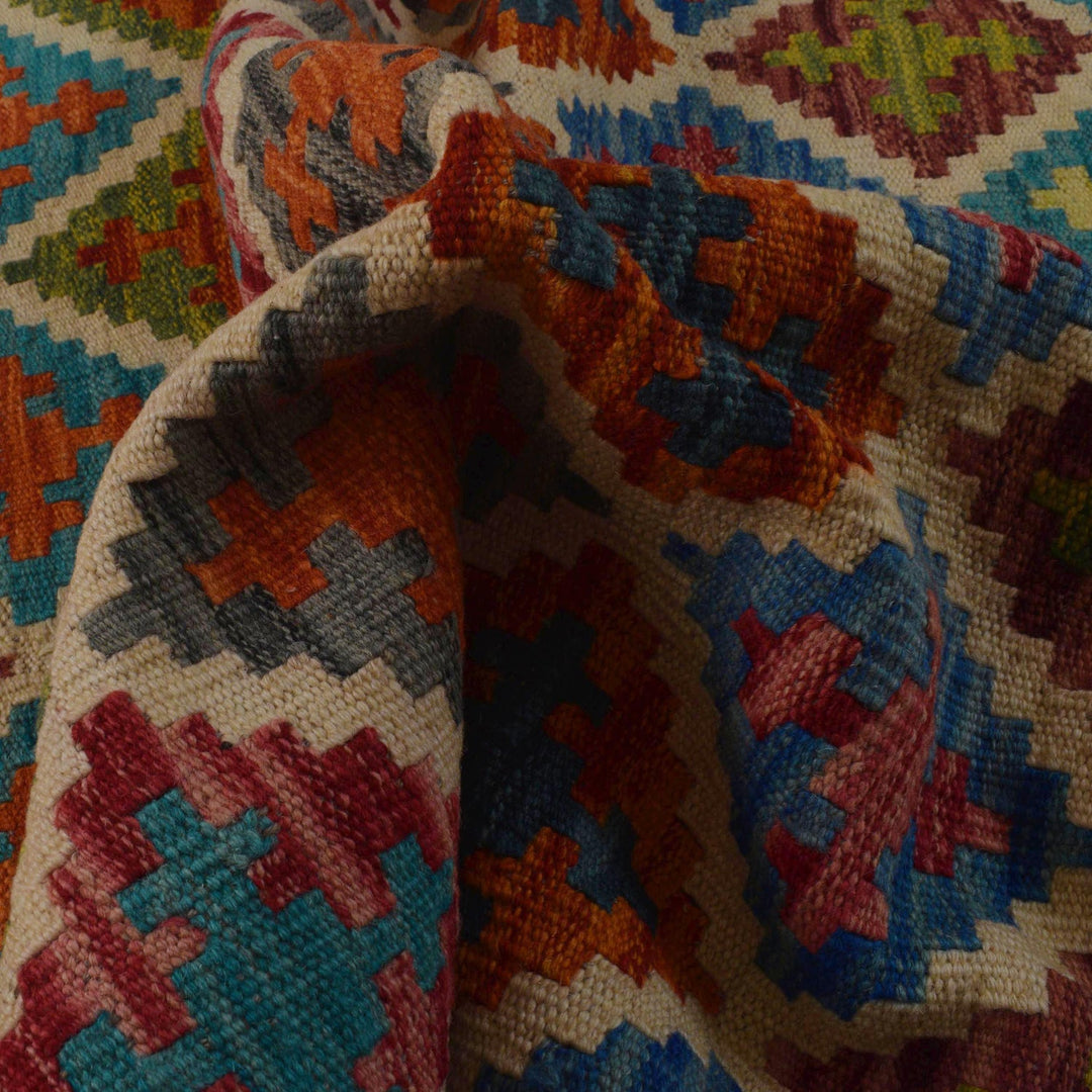 Handmade Vegetable Kelim 3' 3" x 4' 10" - No. AL95426