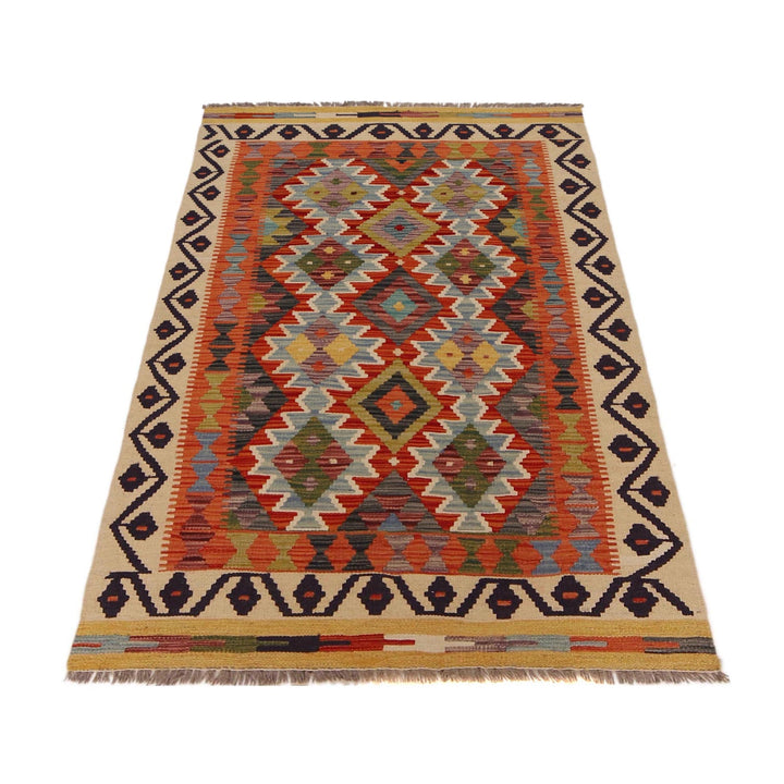 Hand Knotted Afghan Style Kilim 3' 3" x 5' 1" - No. AL78544