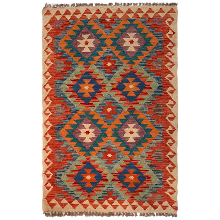 Hand Woven Wool Kelim 2' 9" x 4' 3" - No. AL37245