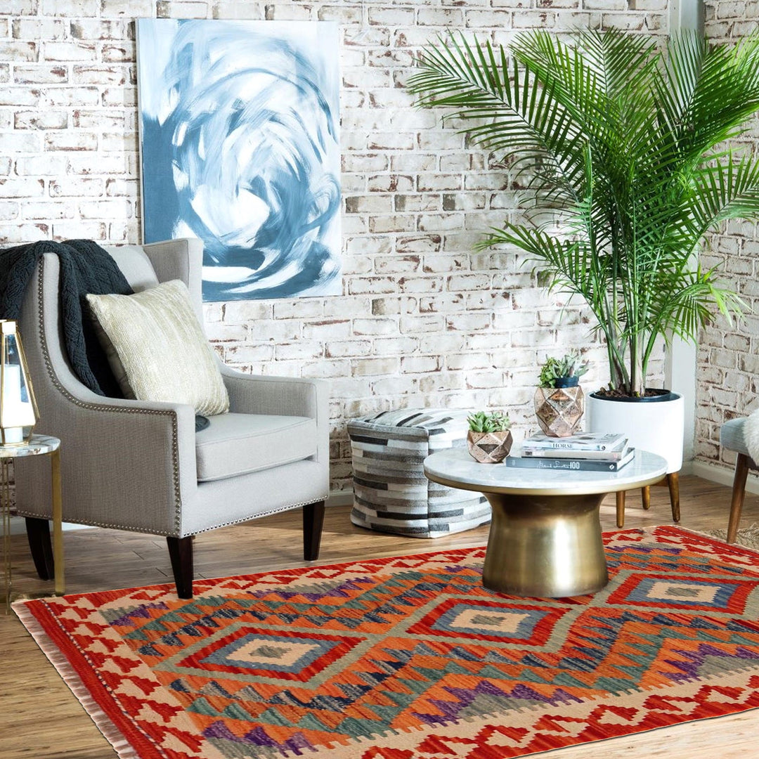 Hand Knotted Flatweave Kilim 2' 7" x 3' 10" - No. AL82141