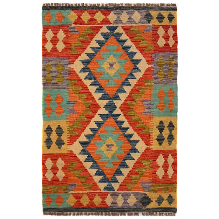 Handmade Vegetable Kilim 2' 8" x 4' 0" - No. AL61709