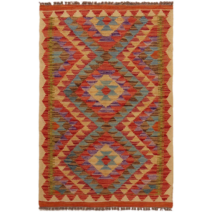 Handmade Turkish Design Wool Kilim 2' 6" x 4' 0" - No. AL88373