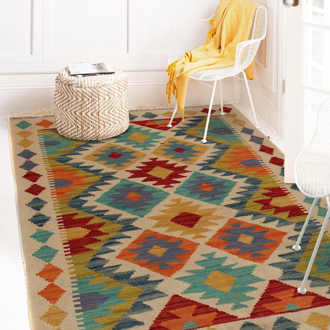 Handmade Vegetable Kilim 2' 7" x 3' 10" - No. AL82580