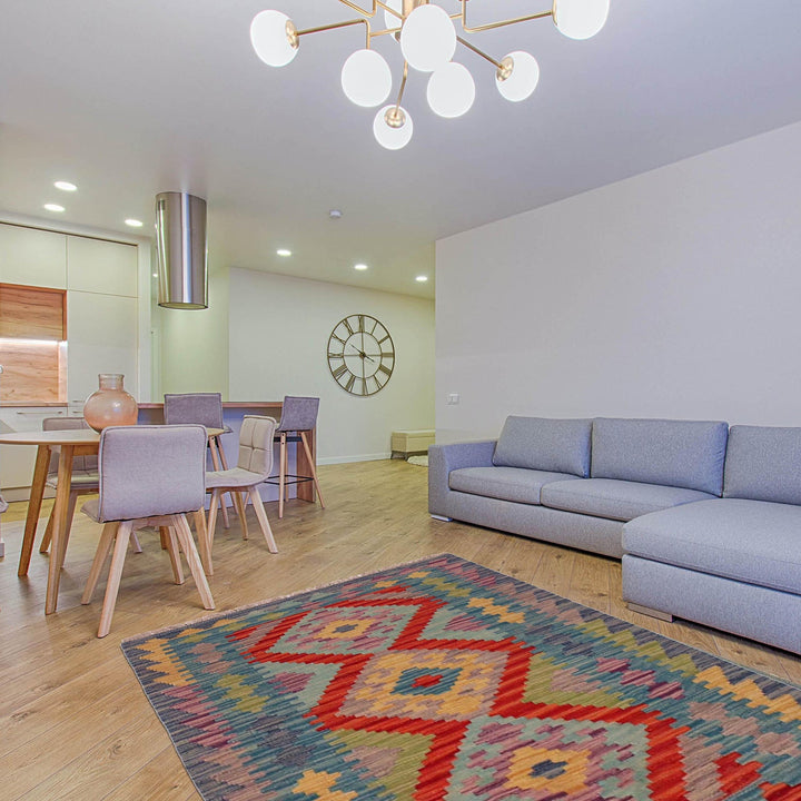 Handmade Turkish Design Wool Kilim 2' 6" x 4' 1" - No. AL21860