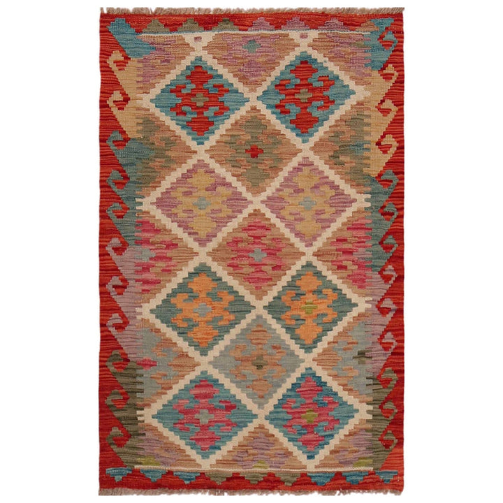 Hand Made Afghan Kilim 2' 6" x 4' 0" - No. AL20790