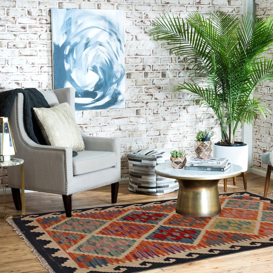 Handmade Vegetable Kilim 2' 9" x 4' 7" - No. AL63046