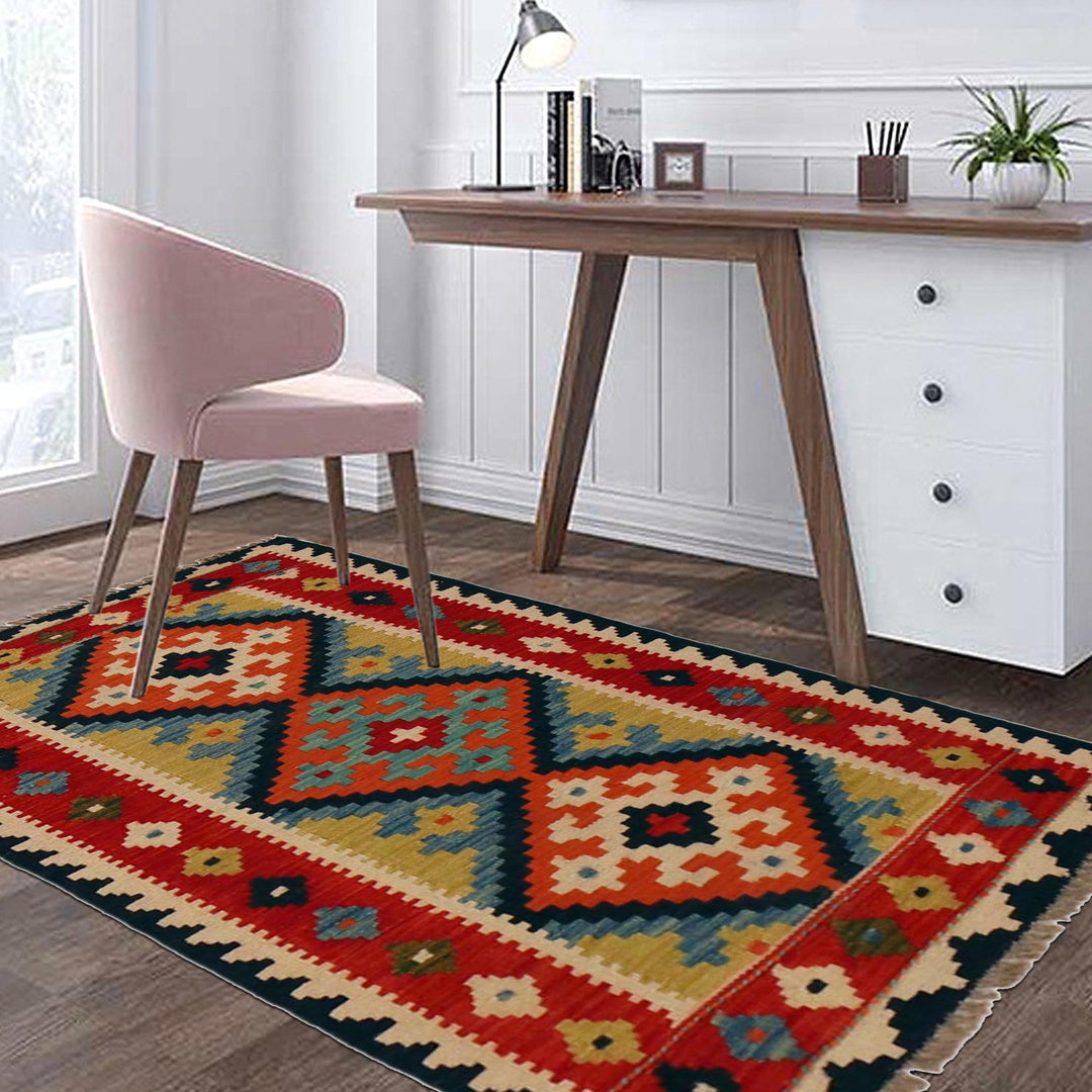 Handmade Afghan Vegetable Kilim 2' 0" x 3' 6" - No. AL73131