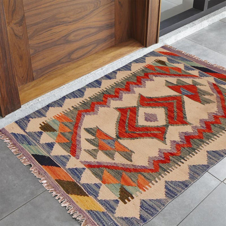 Hand Made Afghan Kilim 2' 0" x 3' 0" - No. AL60788
