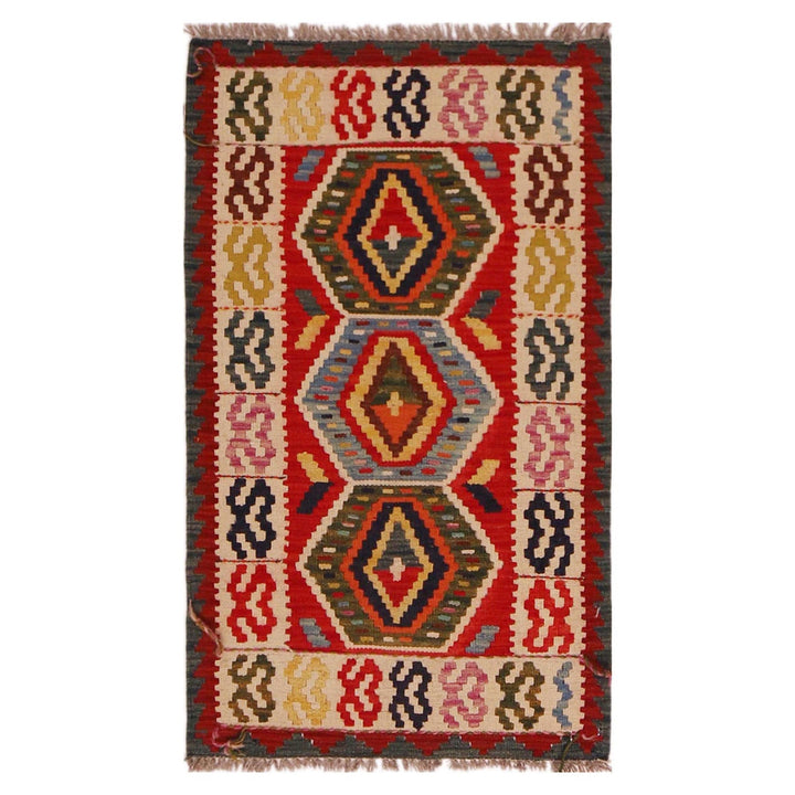 Hand Woven Wool Kelim 2' 0" x 3' 5" - No. AL78151